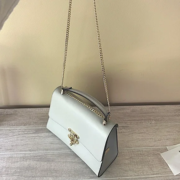 Designer RON WHITE top handle Shoulder Bag - Picture 9 of 14